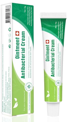 Antibacterial Cream, Antibiotic Cream for Skin Infection, Anti Itch Creams Soothing Ointment for Sensitive Skin, Relieves Itchy Skin, Disinfection, Antibacterial(15g)