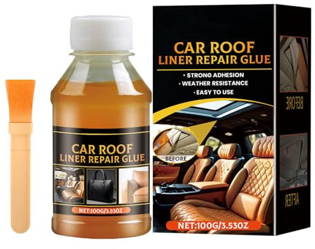 Dachhimmel Kleber Sprühkleber Dachhimmel Auto Dachhimmel Kleber Dachhimmel-Reparaturkleber 100g für Schnelle Reparaturen und Dauerhafte Fixierungen Im Fahrzeuginnenraum mit 1 Pinsel