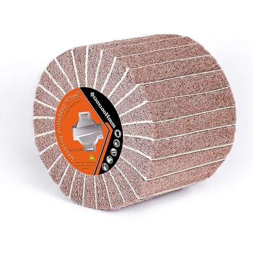 Lot de 240 rouleaux abrasifs avec papier abrasif pour machine à satin, grain 240, manchons abrasifs pour bois, métal, surfaces en pierre, rénové, motif satiné - 120 x 100 mm