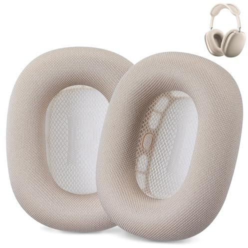 AHG Accessory House Global Upgraded Replacement airpods max ear Cushions pads compatible with Apple AirPods Max Headphones (Starlight 2024). Silicone Lined Mesh/High-Density Foam/Strong Magnet