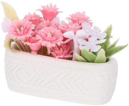Milisten Miniatura De Flor Maceta Decorativa para Casa De Muñecas Adorno De Bonsái Realista para Escenas De Jardín y Decoración De Interiores para Amantes De Miniaturas