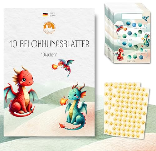 MINITALES Belohnungstafel Kinder – Belohnungssystem mit 10 Blättern & Stickern für Töpfchentraining, Routine & Aufgaben | Aufgabentafel & Routine Planer Kinder ab 3, 4, 6 Jahren
