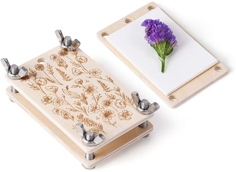 Aboofx Mini Flower Press Kit for Small Flowers Drying, Leaves, Herbs | Travel Outdoor Pressed Plant, Micro Flowers, 2.5 x 4 Pocket Pressed Flower Kit for Classroom, Beginners, Arts Craft Lovers