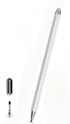 2 in 1 Stylus Pen für AMZ Fire Max 11 Table Fire HD 10/8/7 Touch Screen Pen Schreibstift iPad/Android für Honor Pad/XIAOMI/Redmi PadSE Tab Eingabestifte Pencil (weiß)