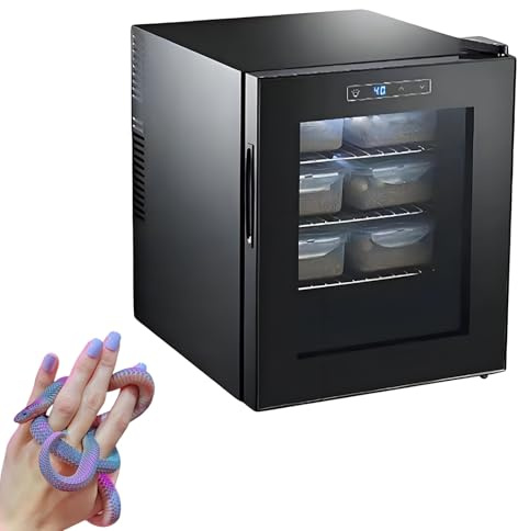 BeoyNot 23L/33L/49L Reptilien Ei Inkubator, 10-40℃ Einstellbare Temperatur, Brutautomat Vollautomatisch mit LED-Bildschirm, Lab Incubator für Wasserschildkröten, Eidechsen, Schlangen 49L(12.9GAL)