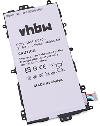 vhbw Akku kompatibel mit Samsung Galaxy GT-N5110, Note 8.0, Note 8.0 32GB, GT-N5100 Notebook (4600 mAh, 3,7 V, Li-Polymer)
