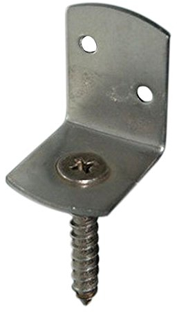 10 Stück Flechtzaunbeschläge Montagewinkel Edelstahl Zaunwinkel Beschlag TORX