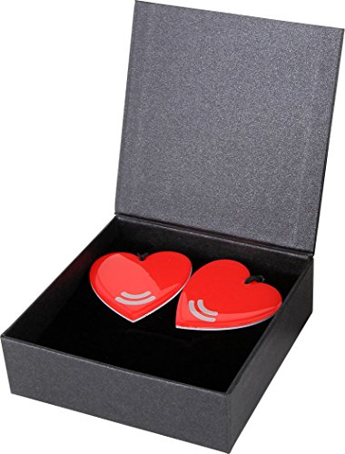 GREEN24 2 NFC Herzen als Anhänger NTAG216 HQ Herz Schlüsselanhänger Tags ø 40 mm für herzliche Gedanken, Liebesbriefe und Programmierungen
