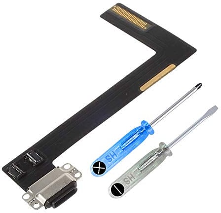 MMOBIEL Connecteur Port Chargeur Compatible avec iPad Air 2 / iPad 6 (Noir) 9.7 Pouces 2014 Câble flexible de remplacement, outils inclus