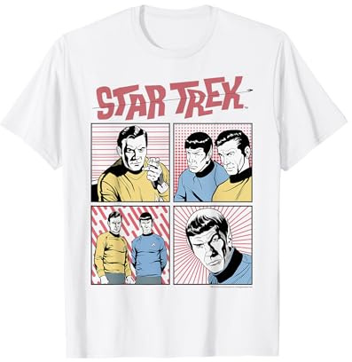Star Trek Original Series Retro Comic Box Up Graphic T-Shirt T-Shirt