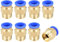 sourcing map 8pc raccord rapide raccord pneu pousser 3/8 G fil droit mâle 12mm