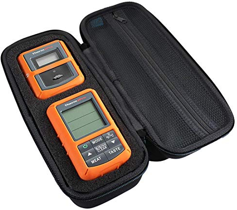 TUDIA Hard Travel EVA Shock Absorption Carrying Storage Case Compatible with ThermoPro TP-20 / TP-08S / TP-07 Wireless Remote Digital Cooking Food Meat Thermometer, Black