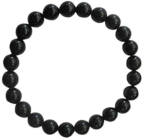 Methusalem ONYX Edelstein Armband Stein Schmuck - 8mm Kugeln. Elastisches Armband für Damen. 95430-8OX
