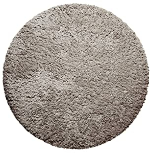 Teppich - Läufer, nachhaltig, modern, einfarbig, kuschelig weich und sehr flauschig, Hochflor bestens geeignet für Wohnzimmer, Schlafzimmer, Kinderzimmer, Matteo (120 cm rund, Sand Beige)