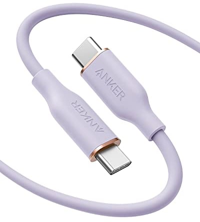 Anker USB-C to USB-C Cable, 643 Cable 100W 6ft, USB 2.0 Type C Charging Cable Fast Charge for MacBook Pro 2020, iPad Pro 2020, iPad Air 4, iPad Mini 6, Galaxy S21, Pixel, Switch (Lilac Purple)