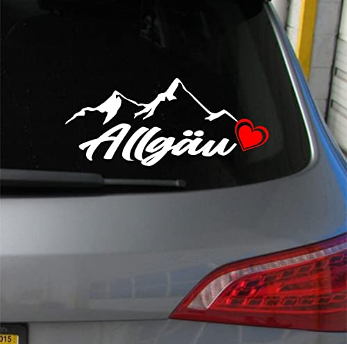 myrockshirt ALLGÄU Berg Aufkleber 20x10cm Berge Sticker Auto Gebirge Deutschland Autoaufkleber Urlaub
