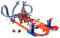 Hot Wheels RacerVerse Piste de Course Mobile de Spiderman Coffret Circuit avec Voitures de Course Hot Wheels Spiderman et Black Panther, Course en Plusieurs Tours pour échapper à Doc Ock, HPL34
