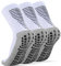 NEWIROVE 3Paar Fußballsocken Kinder Grip Socken Fussball Antirutsch Socken Sportsocken Kinder Trainingssocken kinder Fußballstutzen für 9-12 Jahre Jungen und Mädchen Basketball Laufen,Weiß M