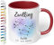 Sternzeichen Tasse mit Namen, Datum und 12 Sternenbilder personalisiert – 330ml Keramik Kaffeebecher, kleine Geschenke für Kollegen Frauen Männer Büro Geburtstag Weihnachten (Bordeaux)