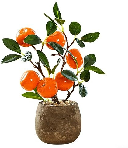 AIDNTBEO Künstlicher Obstbaum, künstliche Pflanze, Orangenbaum, dekorative Kunstpflanzen, Gartendekoration, Bonsai, Orange