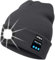 ATNKE LED beleuchtete Bluetooth Beanie Kappe, wiederaufladbare USB-Musikalische Laufmütze mit extrem hellem 4 LED Licht wasserdichte Lampe für das Skifahren/Noble Gray