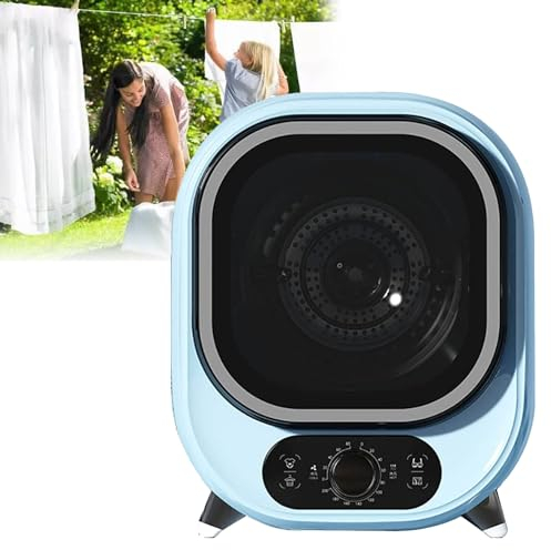 YEHOZZ Mini Sèche-Linge électrique Portable, Séchage Rapide à Faible Consommation D'énergie De 450 W pour Tous Les Tissus, Appartement De Voyage en Camping,Blue