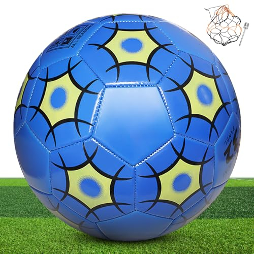 KWJEIULSOQ Fußball Kinder Unisex, Fussball GrößE 5 Offizieller, 2024 Fussball Ball, Fußball Größe 5 für Regelmäßiges Spiel und Training, fußbälle für Jugendliche und Erwachsene