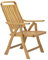 Dehner Gartenstuhl Lima, Multipositionssessel klappbar, aus FSC®-zertifiziertem Akazienholz, 107.5 x 49 x 59.5 cm, Natur-Farben