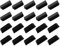 METALLIXITY Embouts Rectangulaires (40 x 15 mm) 21 Pièces, Embouts de Protection en Plastique pour Tubes Rectangulaires avec Filetage - pour Pieds de Meubles, Tables, Chaises, Noir