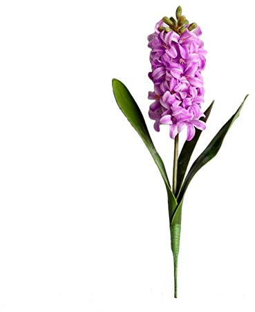 ZHDOKA Künstliche Hyazinthen-Blumen, 41,9 cm Langer Stiel, Kunststoff-Hyazinthen-Blume, Blühende Hyazinthen-Narzissen-Blume, Simulation Gefälschter Hyazinthen-Blumen für Zuhause,(3 Stück - Lila)
