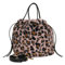 Camomilla Damen Handtasche, mit Schultergurt, Kunstfell, Größe M, Farbe Leo/Rosa