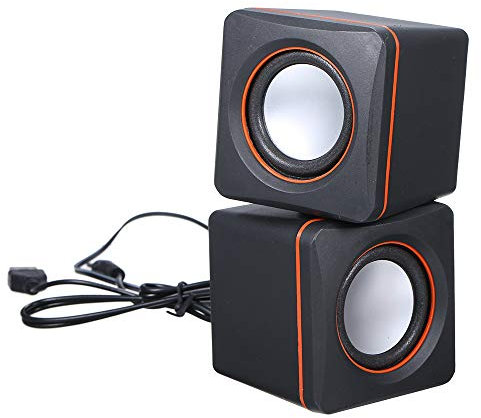 Wisoqu Mini subwoofer, mini altavoces para computadora con diseño simplificado, sonido, material premium, ideal para laptop, smartphone, uso doméstico, ideal