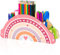 Auptiz Schreibtisch Organizer aus Holz, Regenbogen Stiftehalter Multifunktions Stifte Organizer, Holz Bleistiftbecher Organizer für Kinder Stiftebox Büro Schule Klassenzimmer