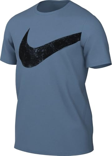 Nike Hyverse Swoosh Dri-Fit Kurzarm-Fitness-Top Für Herren, Aegean Storm/Black, FZ1064-429, XL
