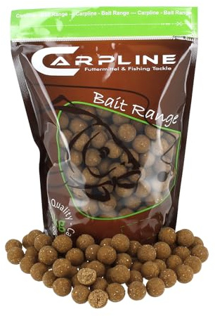 Carpline24 Premium Boilies Leber - 1 kg - 20 mm - Karpfenköder zum Angeln, Futterboilies zum Anfüttern von Karpfen, Carp Baits, Angelfutter mit Lockstoff