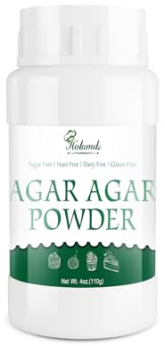 Agar Agar Powder 110g 100% Pure Vegan Gelatin Substitute | Unflavored Thickener, Vegetable Gelatin, Rich in Dietary Fiber for Cooking, Jams, Jellies, Desserts, Cheese, Candy