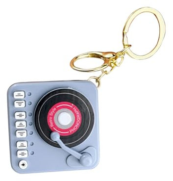 Leichtgewichtetes Turntables Player Keychain Music Box Musical Instrument Keychain Für Pendeln Und Outdoor Aktivitäten