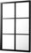 TIENDA EURASIA – Espejo de Pared | Rectangular | Material Plástico (PP) + Cristal + Madera (MDF) | Medidas: 49x71x2.7 cm + Espejo 47x71x2 cm y 52x76x3 cm + Espejo 50.5x76x2.5 cm (Negro 6 Cuadrados)