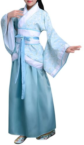 Deguisement Chinoise Fille, Chine Enfants National Style Chinois Scène Théâtre Jouer à L'opéra Cosplay Spectacle Traditionnel Folle Robe Filles Manches Longues