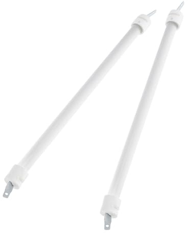 Tube Chauffant de Rechange pour Radiateur, 2 Pièces Quartz Céramique | Résistance Haute Température, Chauffe Rapide et Fiable, Compatible Remplacement, Blanc, pour Terrasse et Peinture