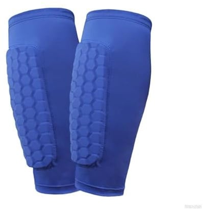 DOINEUFL Kinder Fußball Schienbeinschoner - Stoßfest Waben-Schienbeinschützer, Mini Größe für Jungs, Soccer shin Pads für Kinder, Fußball Zubehör mit Schienbeinschoner Halter(73.5 g/1 Pair)