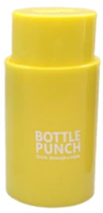 Qianly Water Bottle Cap Hole Punch, Hole Punch,Creative,Lightweight,Holes Maker for Party Picnic Travel Home, Yellow