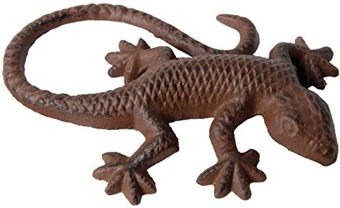 degawo Gartenfigur Eidechse - Dekorative Skulptur aus Gusseisen, ca. 15 x 10 x 2,8 cm, Wetterfeste Gartendeko'