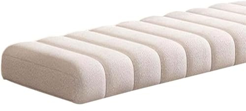Generisch Bankauflage Bankkissen 120x40 100x40 80x40 160x40 40x40 4.5cm Dick Sitzkissen Bank Indoor Outdoor Abnehmbarem rutschfeste Sitzauflage Bank Fensterbank Gartenmöbel,A White,40x110cm