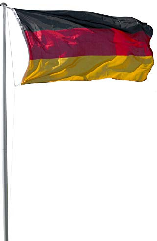Fahnenmast 4-tlg 6,2m Fahnenstange Flaggenmast inkl. Deutschlandflagge