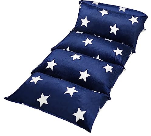 Butterfly Craze Kinder-Bodenkissen, ausklappbar, Stoffbezug für Bett und Spielzimmer, Lesen, Relaxsessel, Couch Alternative. blau Kissen Nicht im Lieferumfang enthalten King Navy W/Star