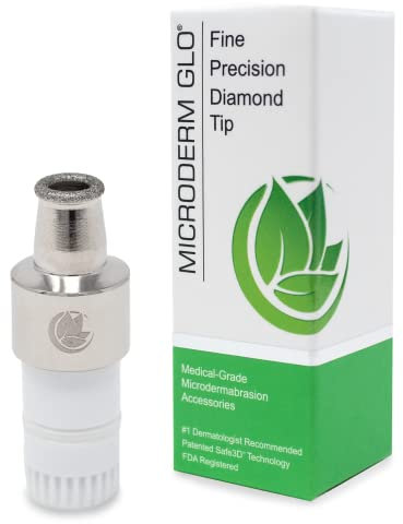 Microderm GLO Diamant Mikrodermabrasion Tipps von Microderm GLO - Medical Grade Edelstahl Zubehör, patentierter Safe3D Technologie, FDA zugelassen, sicher für alle Hauttypen Fein/Precision