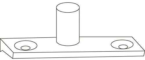 MACO RUSTICO Schließzapfenplatte BLR R1 einzeln, Abstand 0 mm, schwarz