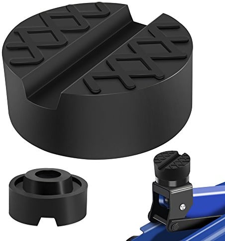 Jack Pad, TengKo Universal Slotted Rubber Jack Pad Frame Rail Protector 65mm/2.56 inch Diameter