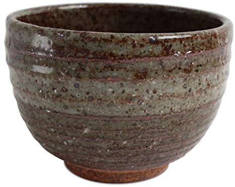 Mino ware Japanese Pottery Large Bowl Cedar Brown Stripe (Matcha/Rice Bowl) made in Japan (Japan Import) MSB005